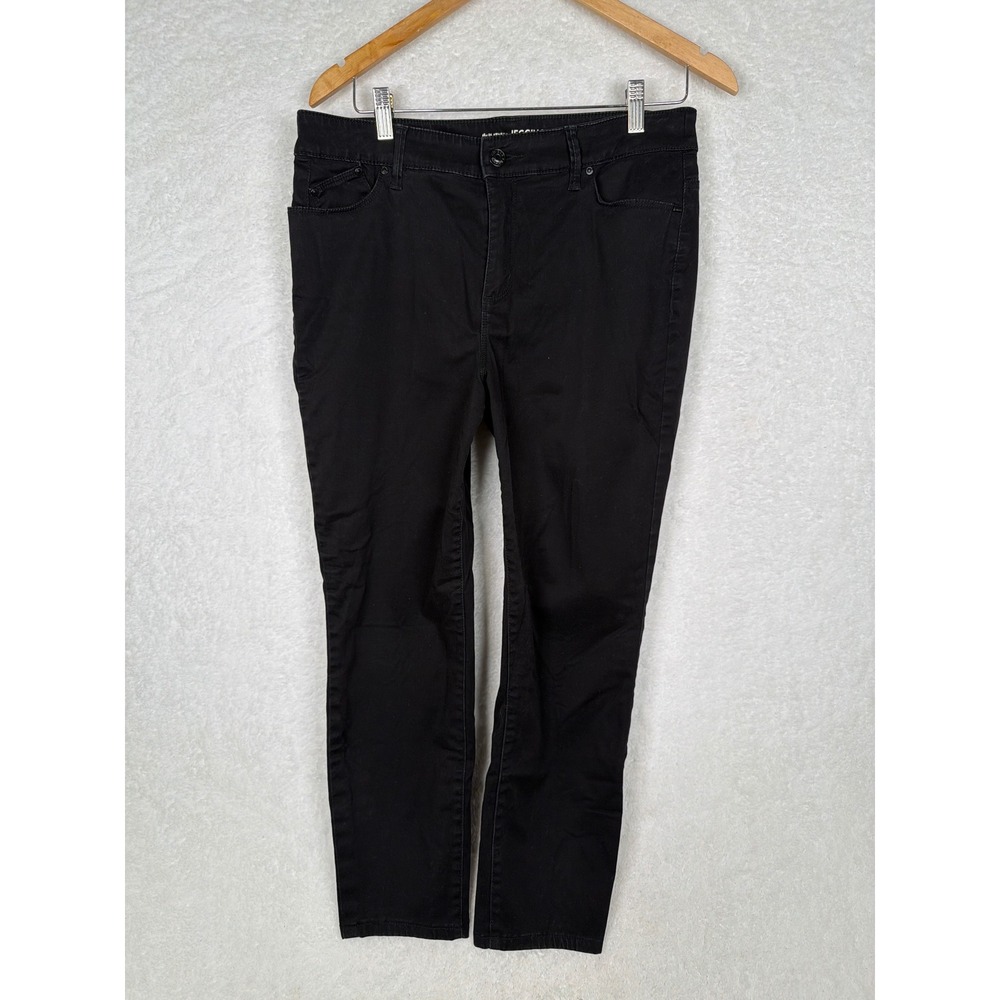 Chico's Platinum Jegging Women Size 1 Black Slim Fit Stretch Five-Pocket Pants